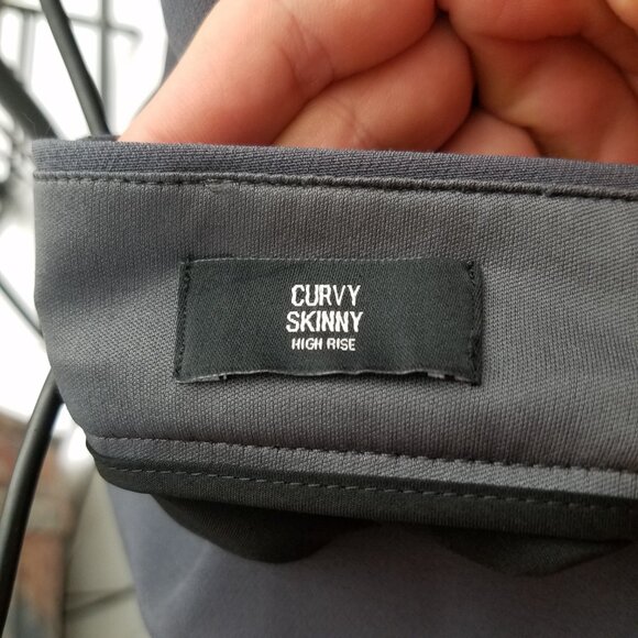 Express Curvy Skinny High Rise Stretch Dress Pants Gray Size 10 - Picture 6 of 8